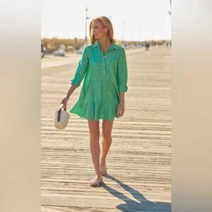 Tuckernuck Callahan dress in Sea Green linen size M